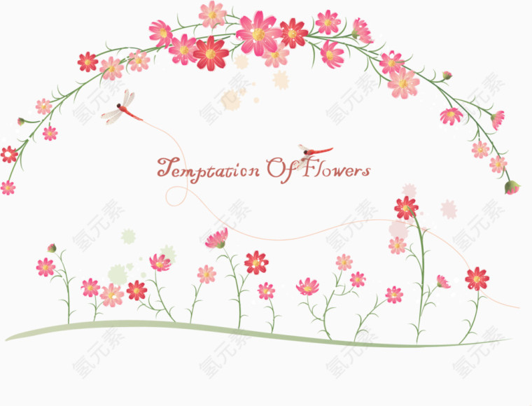 韩式鲜花花边框