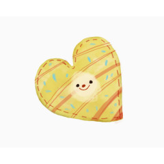 黄色卡通表情爱心