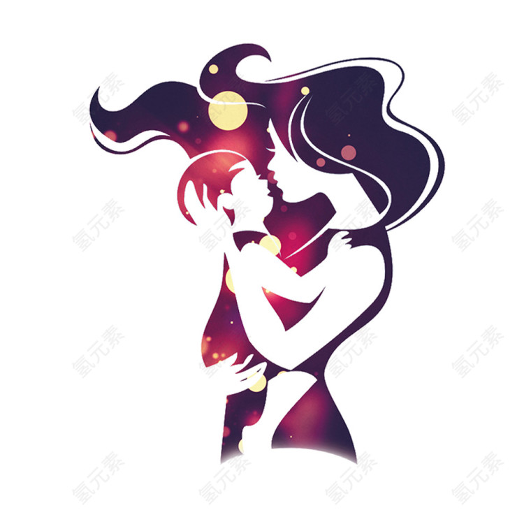 卡通母婴元素