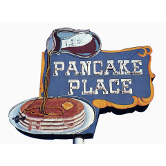 煎饼PANCAKE招牌插画素材