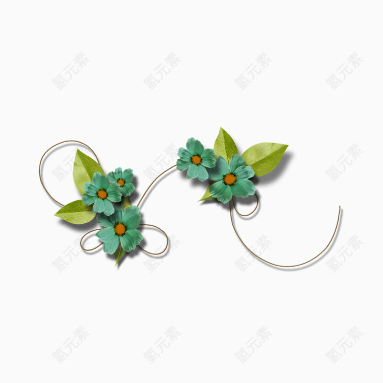 浪漫边框花纹