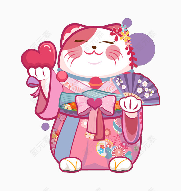 可爱招财猫素材