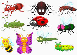 卡通手绘创意抽象卡通动物漫画