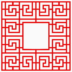 中国传统剪纸窗花元素