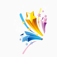 立体五角星装饰素材