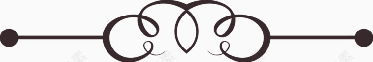 手绘古典欧式花纹分隔线