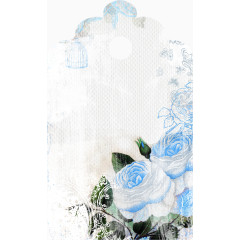 漂亮花朵印花吊牌