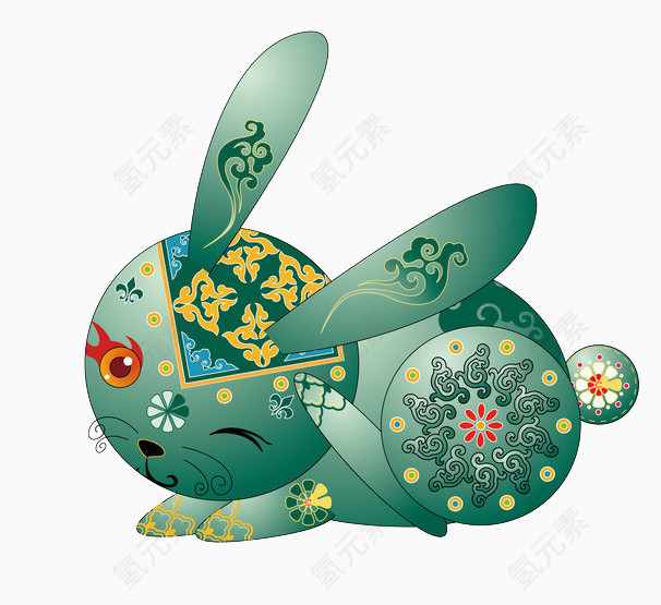 中国风的小兔子