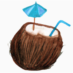 手绘椰子