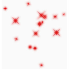 红色星星光线装饰