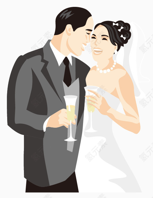 结婚的新娘新郎