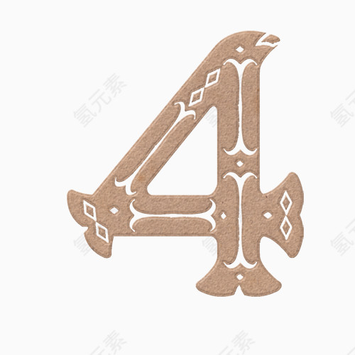 微立体创意数字4