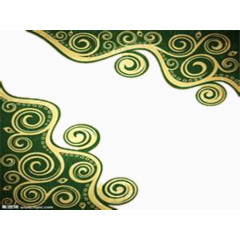 绿色花纹边框