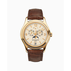 百达翡丽金棕色腕表手表男表