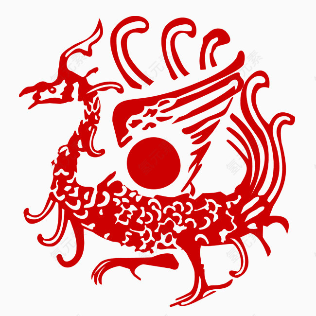 红色剪纸