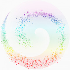 彩虹圆炫光