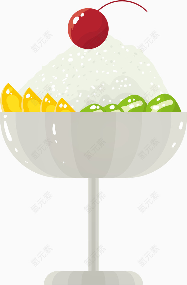 冰凉的沙冰冰淇淋