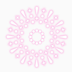 五彩圆形花形烟花