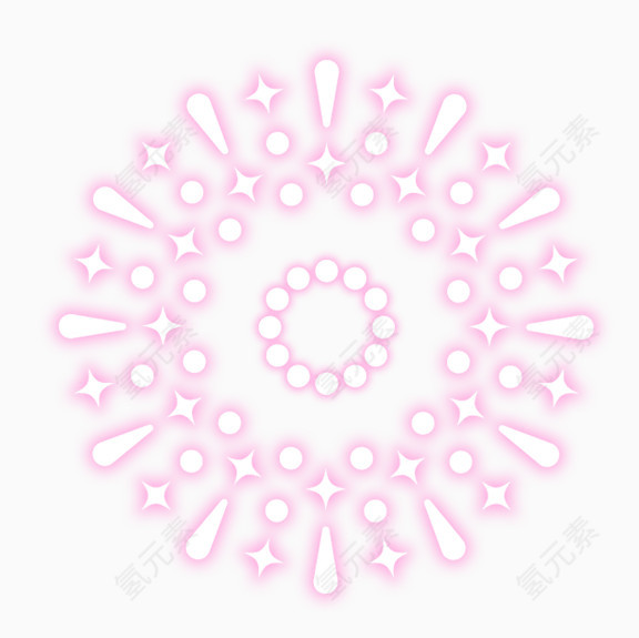 五彩圆形花形烟花