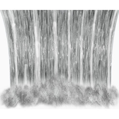 瀑布水假山假水装饰背景水流