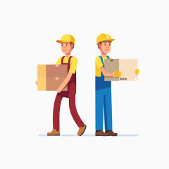 卡通快递员矢量素材 