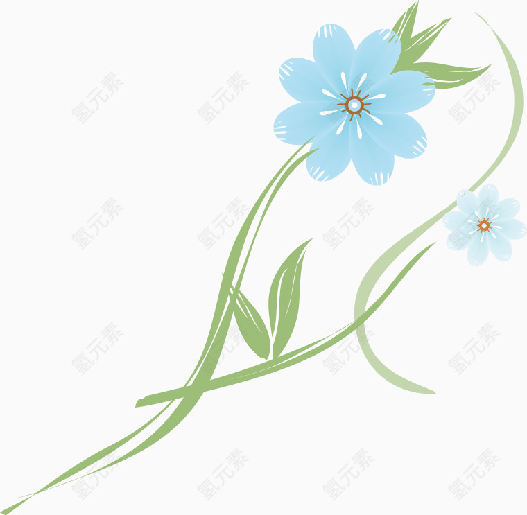 卡通手绘花
