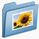 蓝色的图片图标