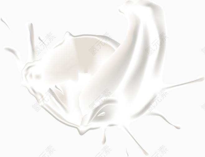溅起的牛奶 