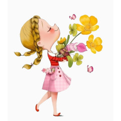 捧花女孩