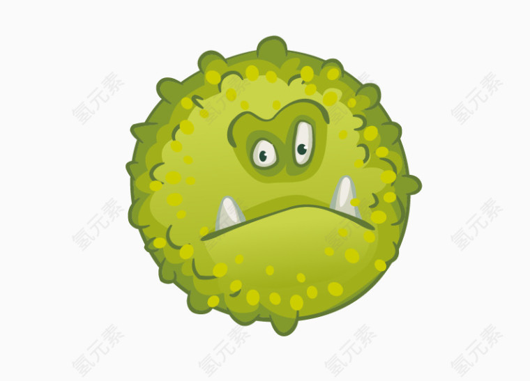 卡通细菌怪物