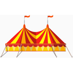 卡通马戏团房屋背景