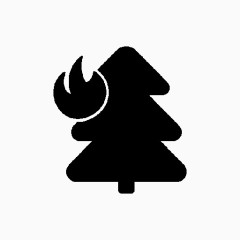 森林火灾标志图标