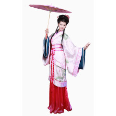 撑着油纸伞的古装美女