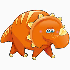 卡通可爱动物恐龙犀牛角