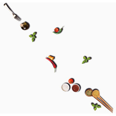 蔬菜酱料漂浮元素