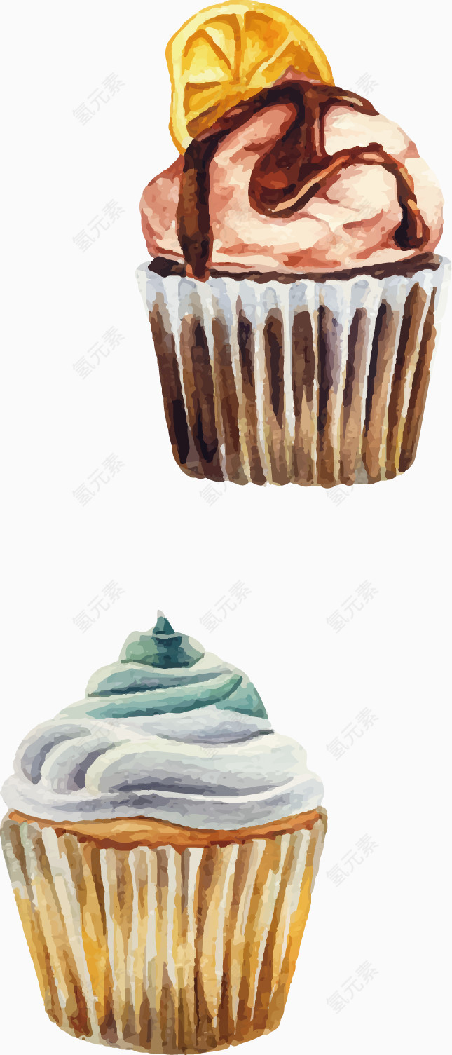 蛋糕冰淇淋矢量