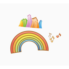 童话风格建筑彩虹