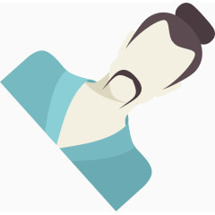 日式男士卡通人物卡通手绘装饰元素