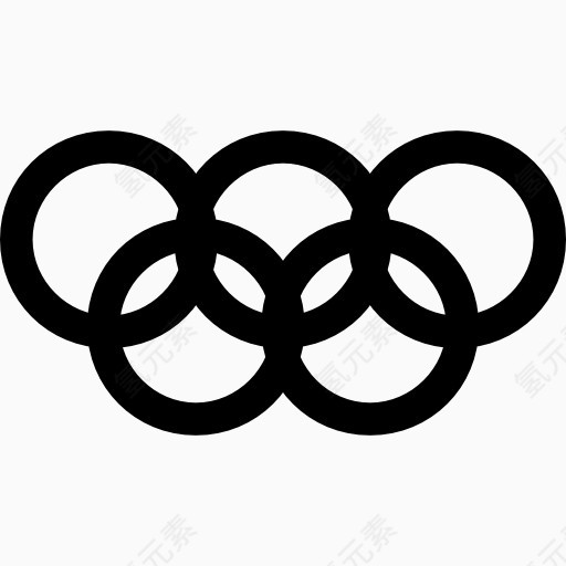 体育奥林匹克五环图标