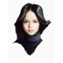 可爱女孩头像插画