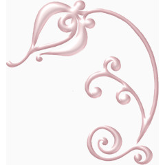 卡通手绘粉色花纹