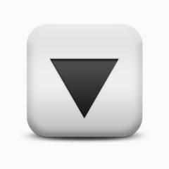 磨砂白广场图标箭三角形固体下来箭头图标