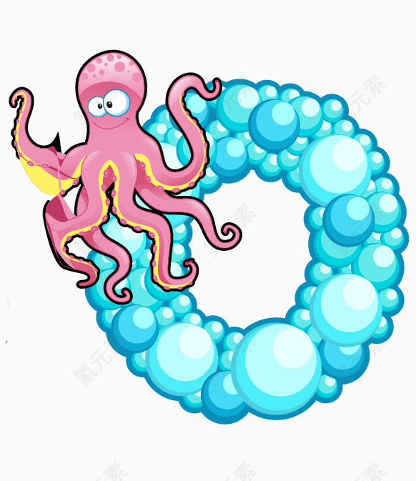 海洋动物英文字母O