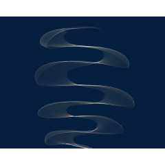 黑白线条飘带装饰