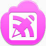 博客写作按钮Pink-cloud-icons