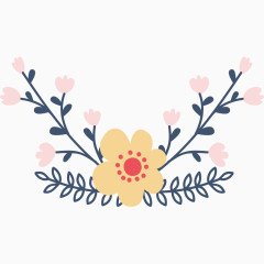 清新淡雅花朵分割线
