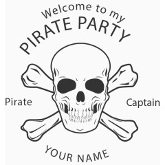 矢量手绘骷髅头