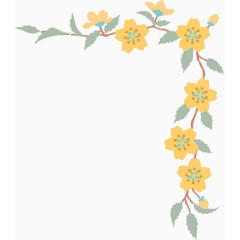 黄色花朵装饰