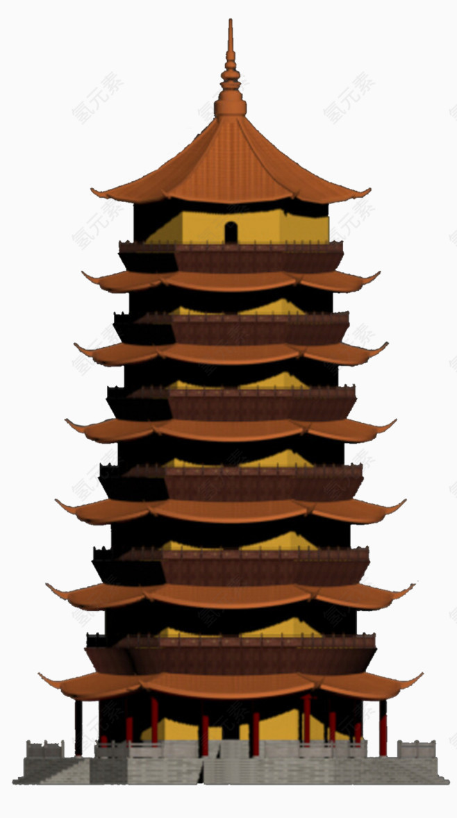 卡通雷峰塔