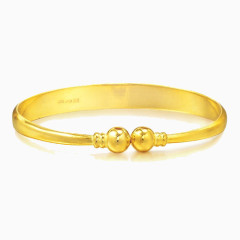 周生生黄金手镯足金蛇肚对口结婚婚嫁手镯女款78200K三